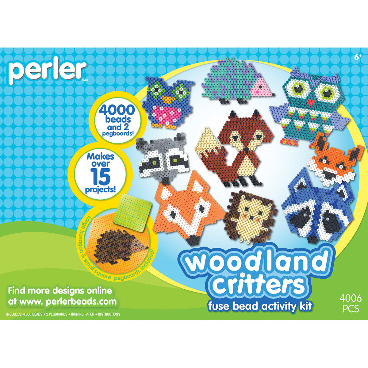 Perler Beads Woodland Creatures Animal Pattern Crafts for Kids, 4004 pcs
