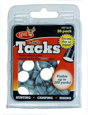 New! Hme Products Plastic Reflective Tack (pack Of 50), White Prt-50-w