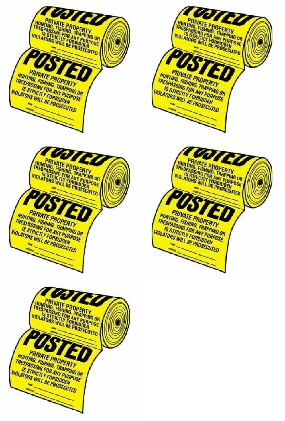 Tyvek TSR-100 Posted Private Property No Tresspassing Sign 500 Count 5 Rolls