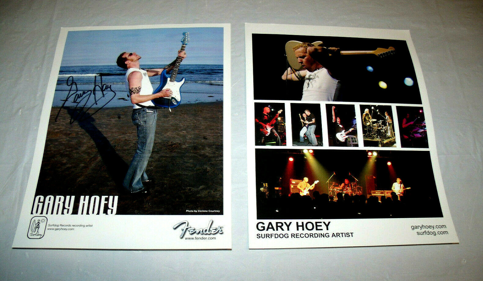Lot of TWO: Gary Hoey Signed Auto Promo 8 1/2