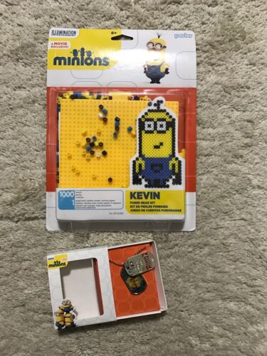 Minions Fused Bead Kit Kevin 1000 Beads / Minion Double Dogtag New