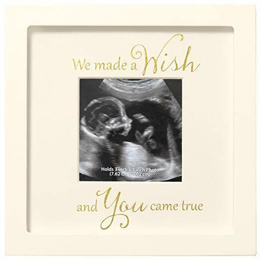 Sonogram Picture Frame, C.r. Gibson "we Made A Wish And You Came True" 7x7