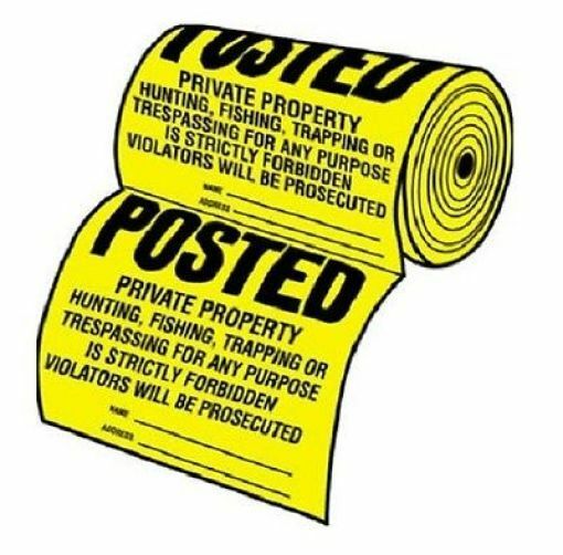 Tyvek TSR-100 Posted Private Property No Hunting or Trespassing Signs 100 Count
