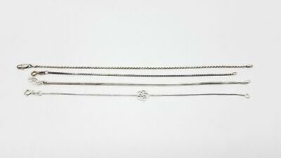 925 Silver Bracelets W/ Hallmarks 'amberta' & 'italy' Assorted Lot Jm005