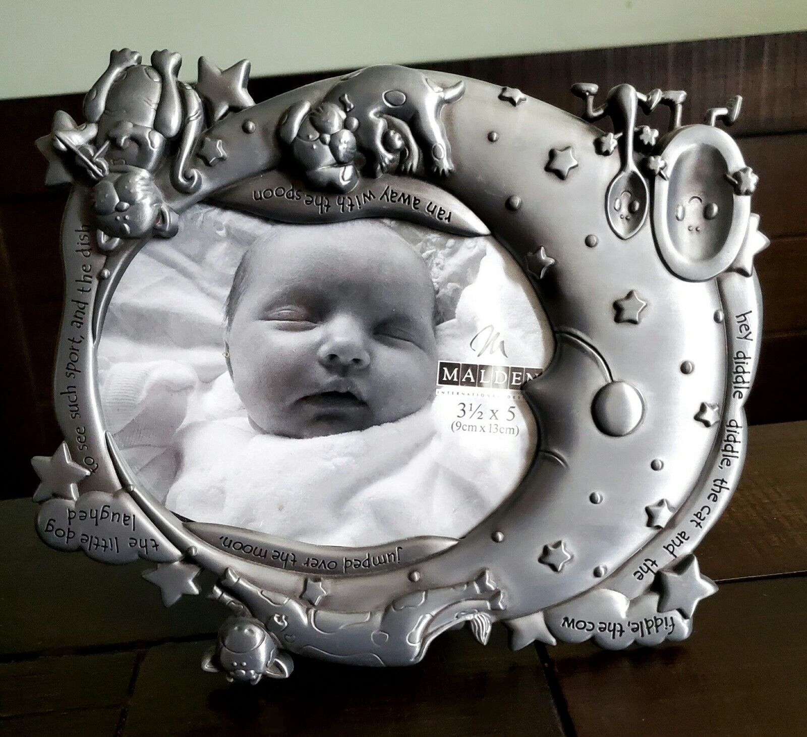 Malden "hey Diddle Diddle" Baby Picture Frame New 3 1/2 X 5
