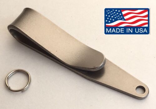 Titanium Pocket Suspension Clip Edc. Flashlights Keys Tools Knife Keychain Ti