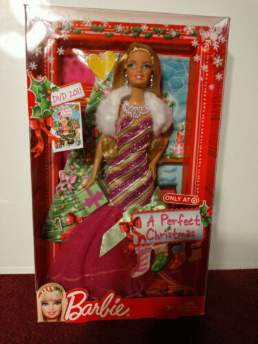 2011 Mattel A Perfect Christmas Barbie Doll #V6985 DVD 2011 Target NRFB