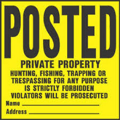 1 Pack of 50 Signs Posted No Hunting No Trespassing Private Property Tsr-100