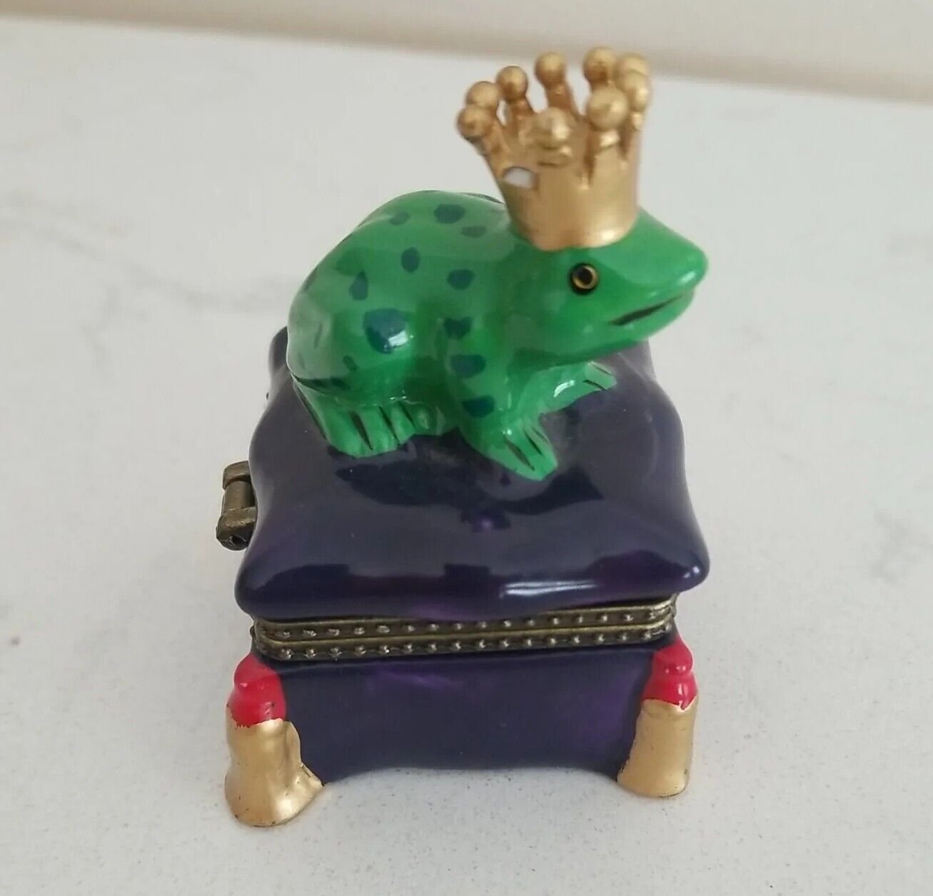 Trinket Box, Frog Hinged Trinket Box With Price Charming Inside  Whimsical, Cute