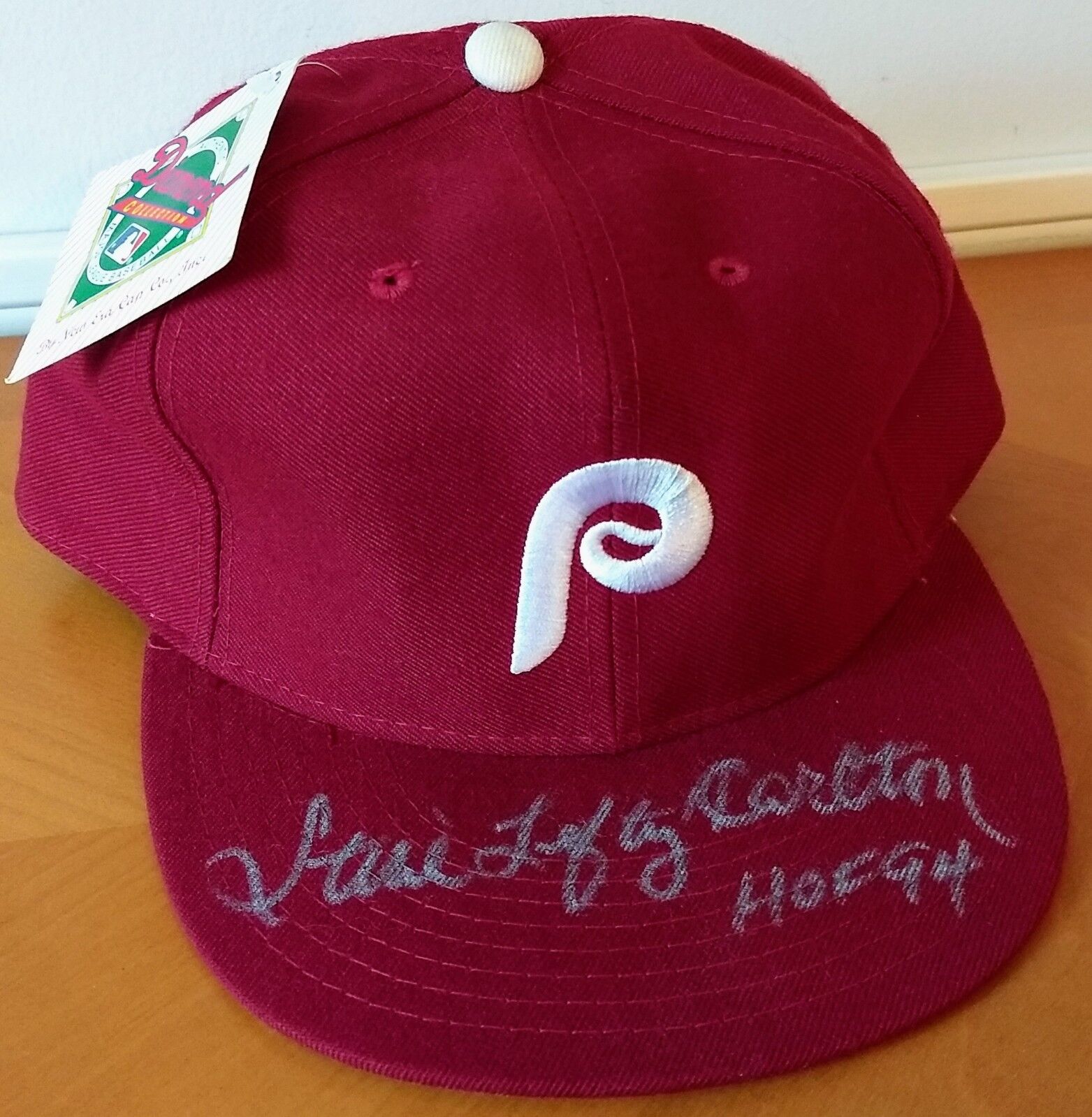 Steve Lefty Carlton HOF 94 Signed Phillies Baseball Hat Auto Rare Inscription