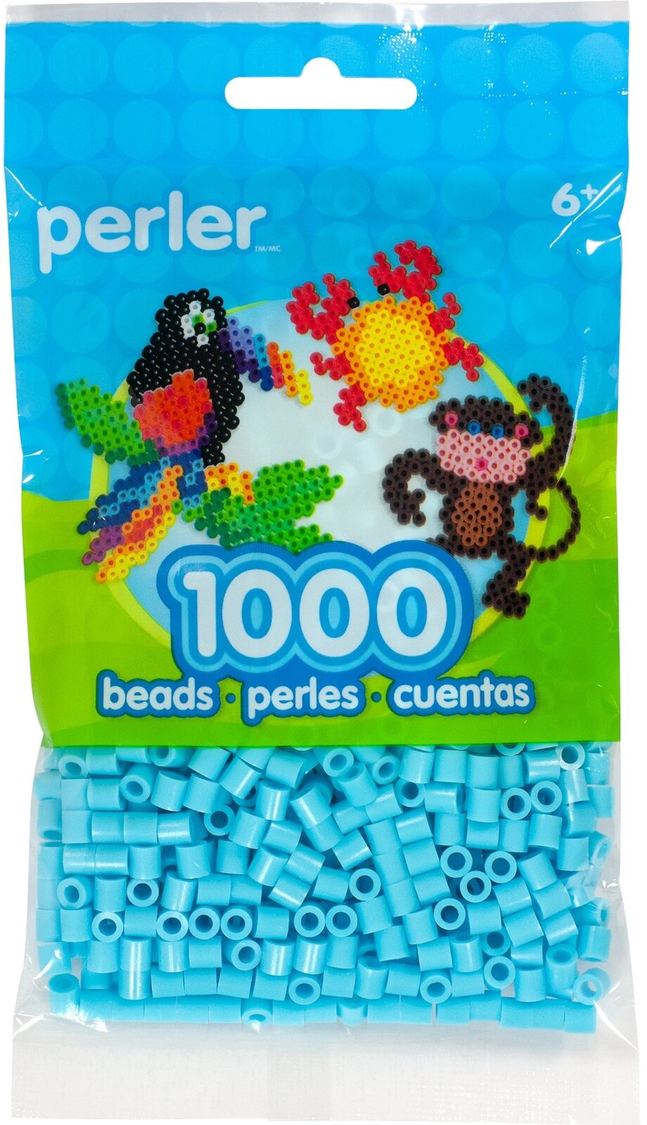 Perler Beads 1,000/pkg-sky - 3 Pack