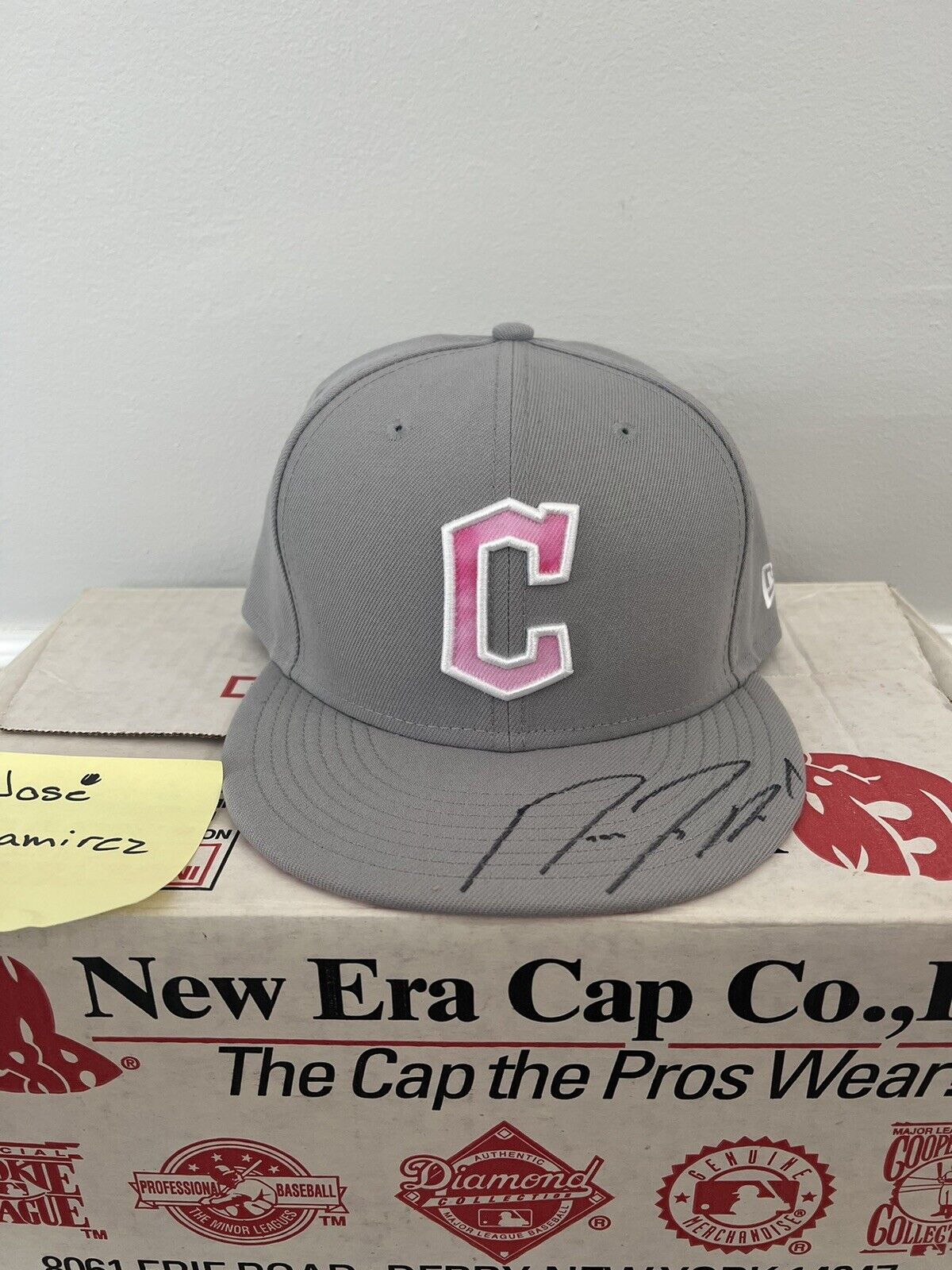 Jose Ramirez Signed Hat Autographed Cleveland Guardians Indians 7 5/8 New Era