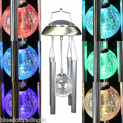 New Solar Powered Wind Chimes Color Changing Led Light Outdoor Garden Décor Usa