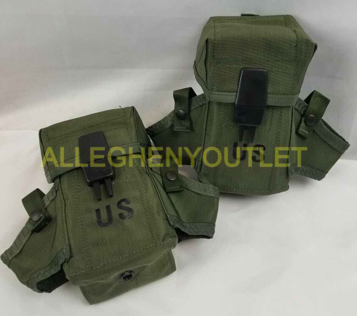 2 Genuine US Military Pouches LC-1 Magazine ALICE Small Arms Case 30 Round NOS