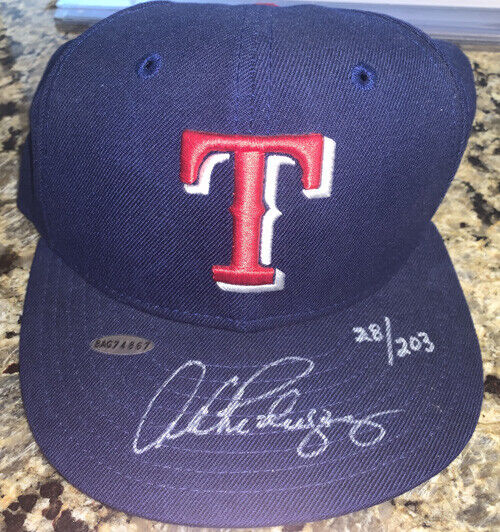 Alex Rodriguez Signed Texas Rangers New Era Hat Auto Autograph UDA COA 28/203