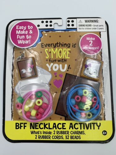Bff Necklace Activity Set S'mores Makes 2 Necklaces Charms And Beads Girls Gift