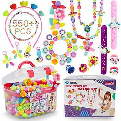 Pop Beads 550+pcs Diy Jewelry Making Kit For Toddlers 3, 4, 5, 6, 7 ,8 Years