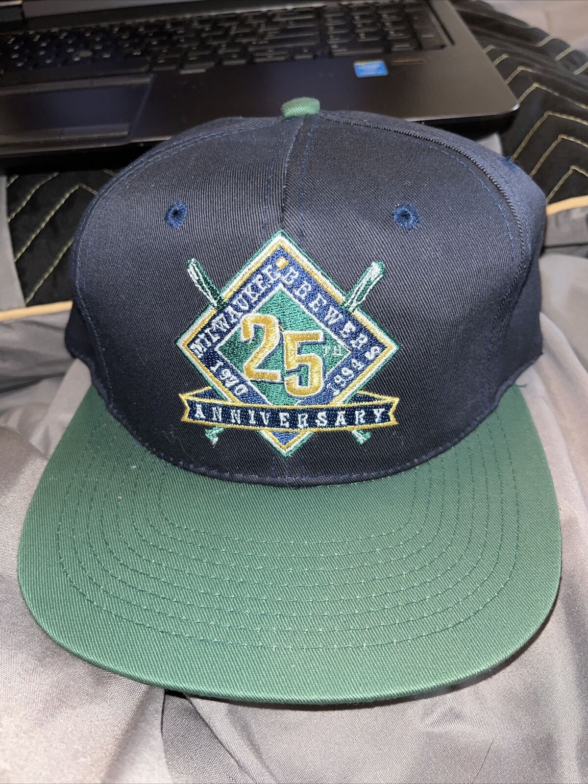 Vintage Milwaukee Brewers Snap Back Hat 1994 25th Anniversary SGA Fan Giveaway