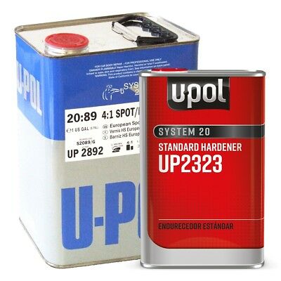 U-POL 2892 + 2323 Euro Spot/Panel Clearcoat Gallon Kit w/ Standard Hardener