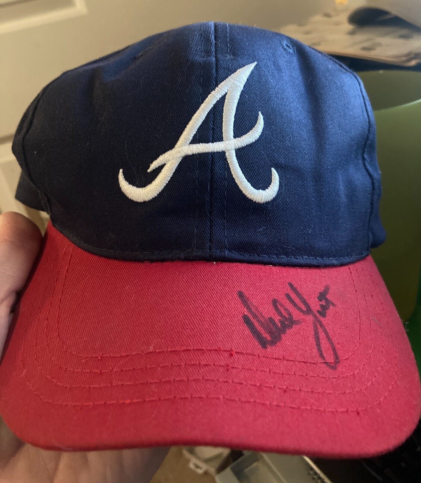 NED YOST signed BRAVES baseball cap hat