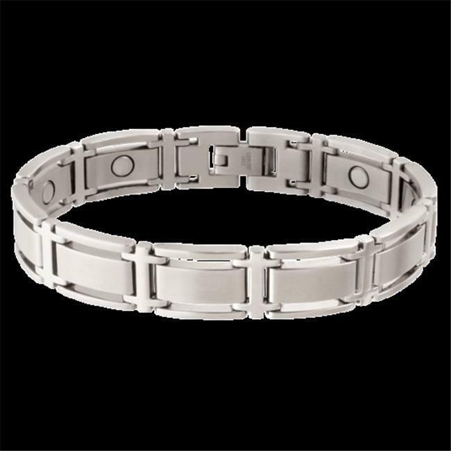 Sabona 34775 Executive Symmetry Magnetic Bracelet - Silver Large