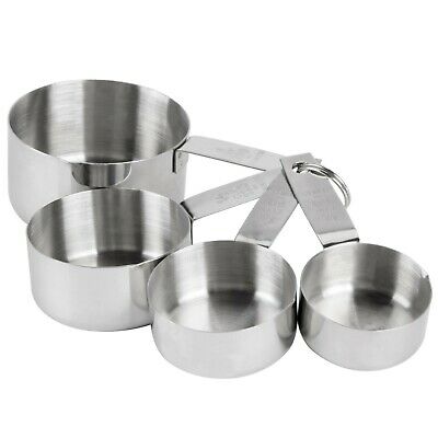 Usa Seller 8 Piece Measuring Cups & Spoons Set Stainless Steel Free Ship Usa