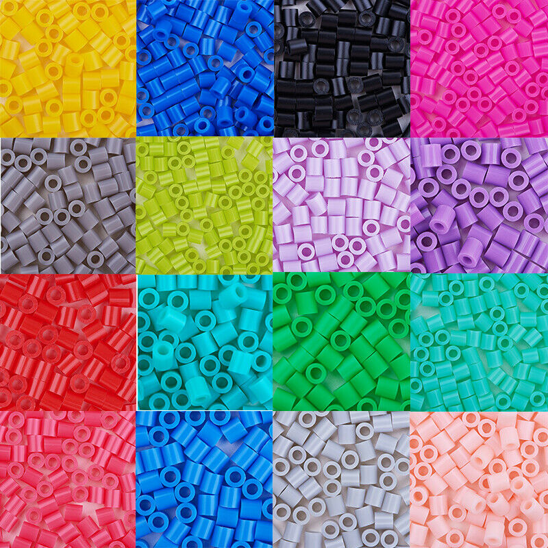 1Box 5mm Melty Beads PE DIY Fuse Tube Beads Refills Perler Beads for Kids 500pcs