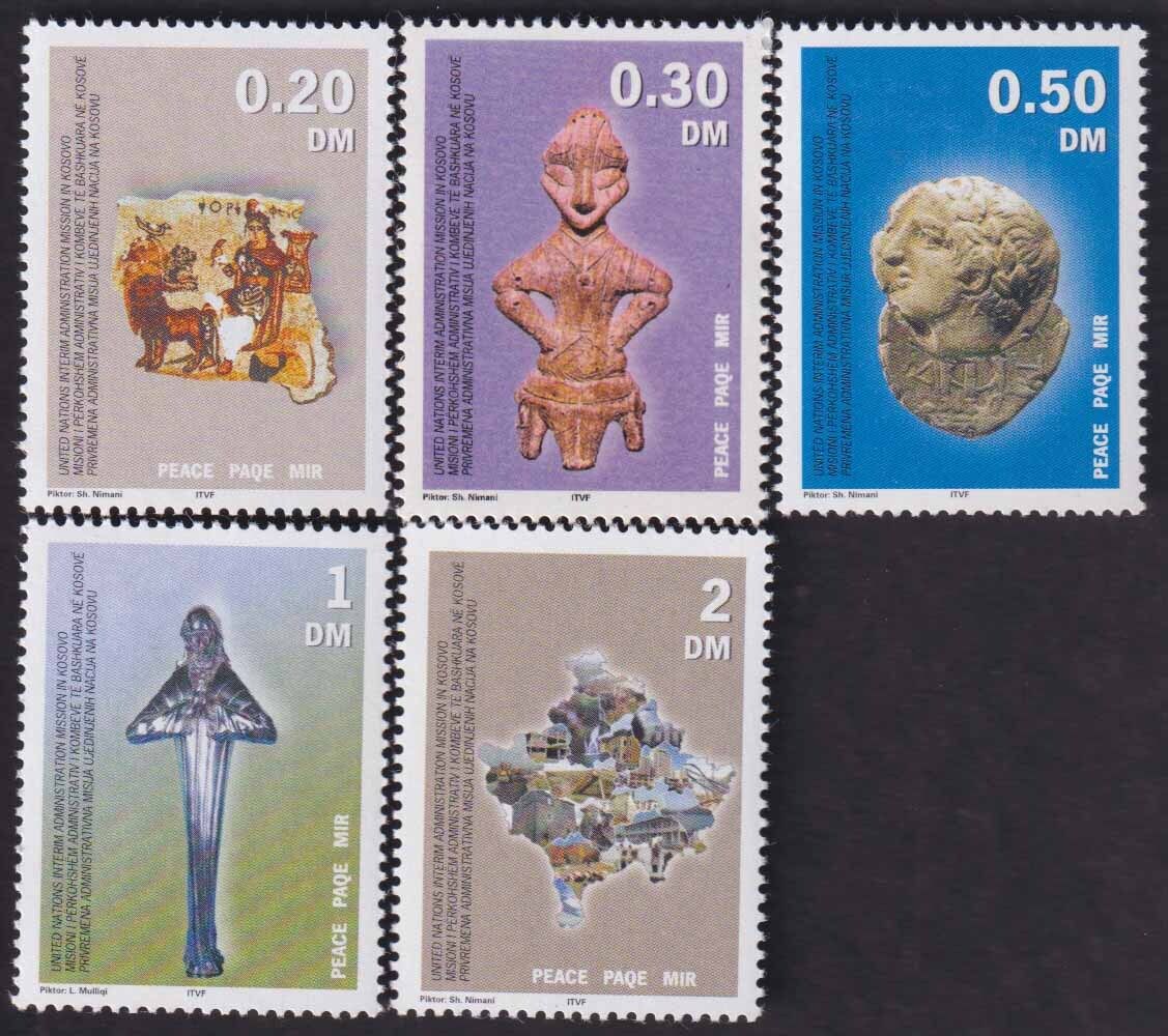 KOSOVO UNITED NATIONS PEACE CHILDREN'S DRAWINGS 5v FINE MINT STAMPS