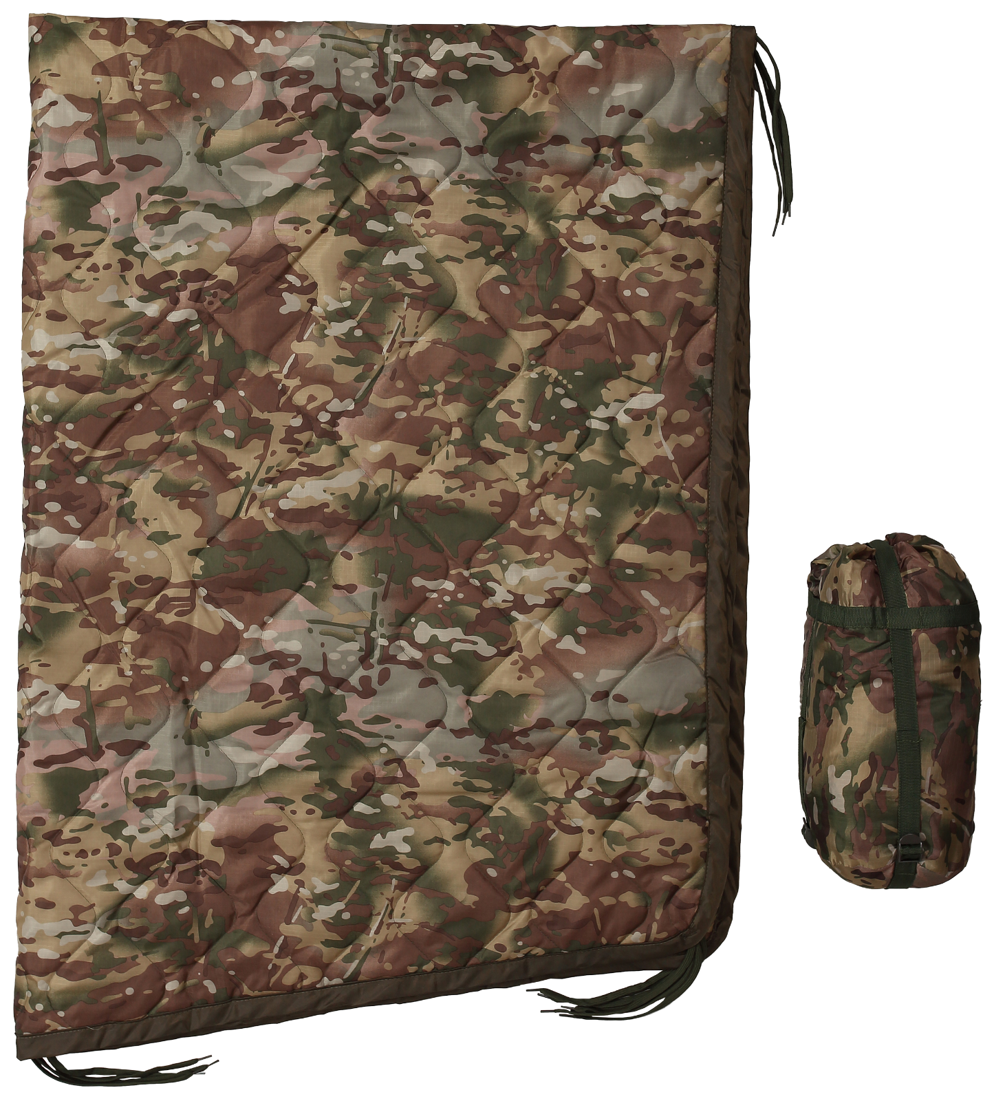 Usgi Military Style All Weather Poncho Liner / Woobie Blanket In Ocp / Multicam