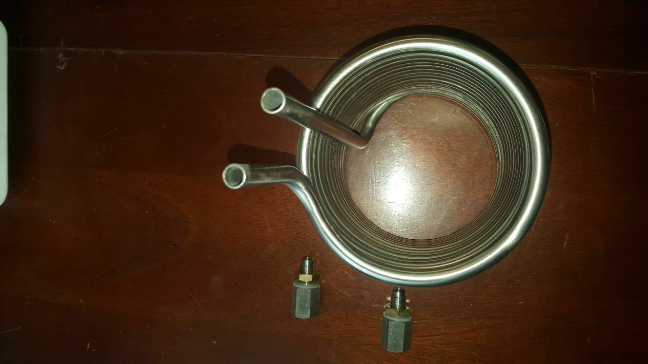 Multi-use Stainless Steel Hot Water Coil Heat Exchange 1/4" Male