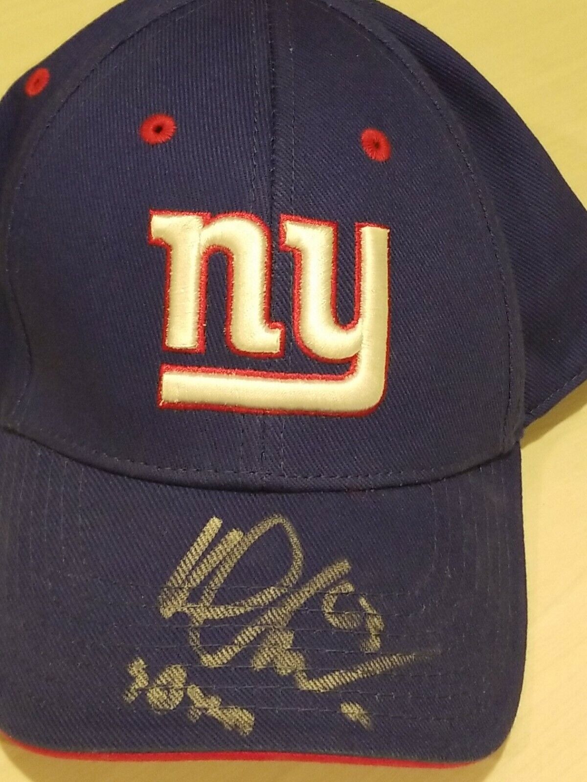 karl nelson signed giants hat autographed cap new york ny gmen real authentic