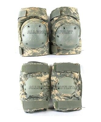 US MILITARY KNEE & ELBOW PADS COMPLETE SET FIELD PROVEN USGI GEAR +FREE SHIP VGC