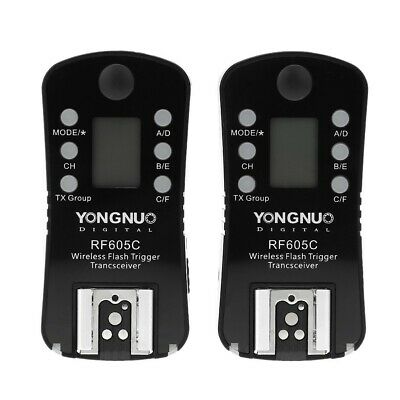 YONGNUO RF605C 2.4GHz Wireless Flash Trigger Control Kit with LCD for Canon
