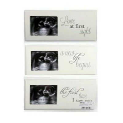White Wooden Photo Frame Plaque Ultrasound Baby Scan Picture Newborn Gift