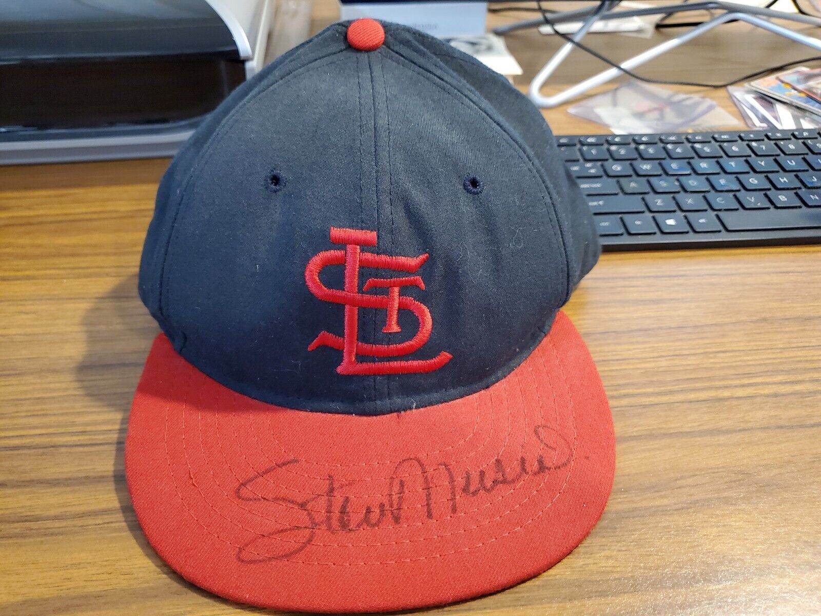 Stan Musial signed Autograph Cardinals cap hat Cooperstown Collection 7 1/8 *